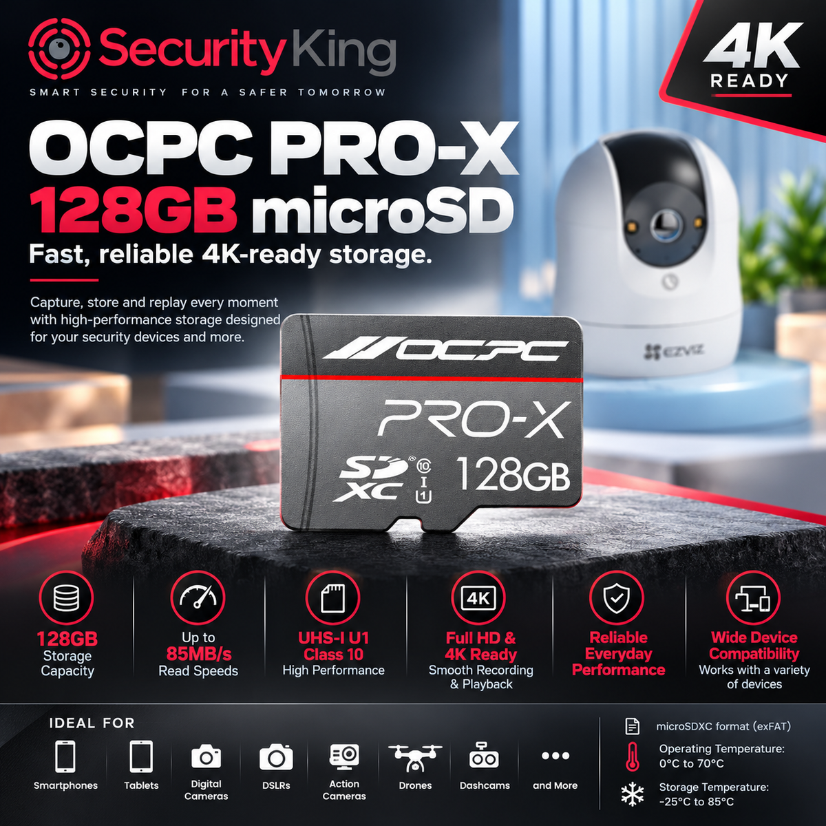 ocpc-pro-x-128gb-microsd-memory-card-uhs-i-u1-c10-85mb-s-4k-ready-storage