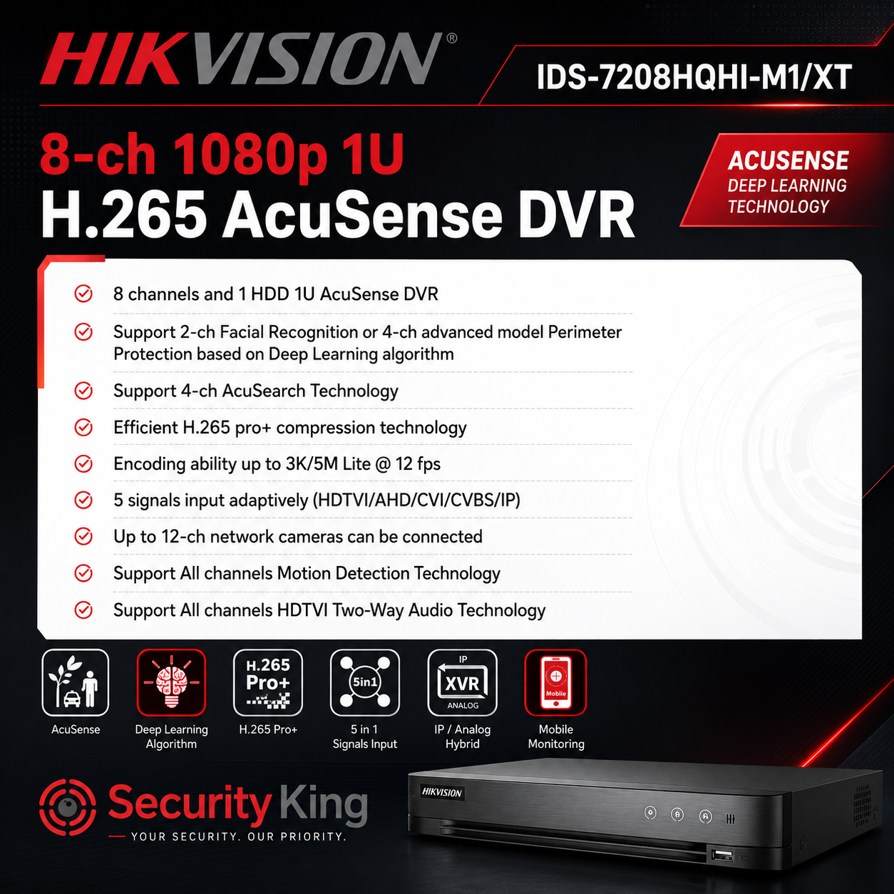 hikvision-8-channel-acusense-3k-5mp-dvr