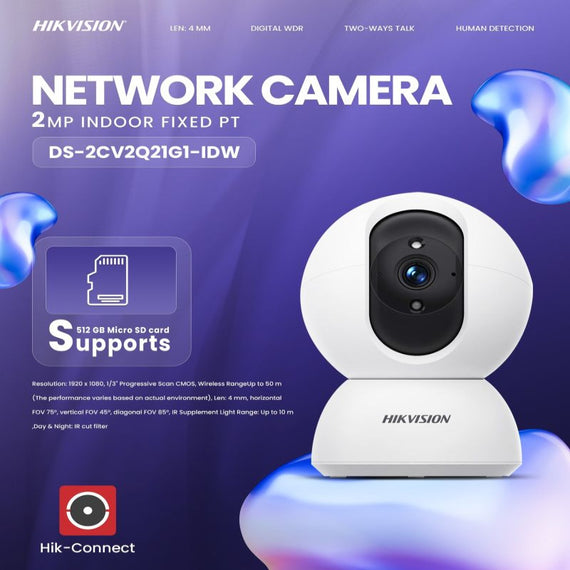 Hikvision 2MP Indoor Fixed PT WiFi Camera