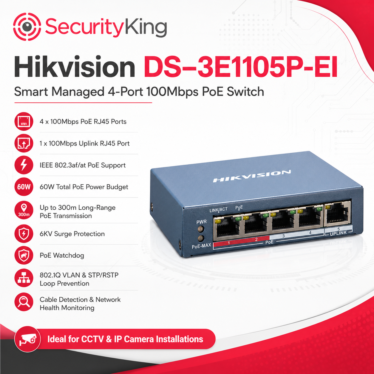 hikvision-4-port-fast-ethernet-smart-poe-switch
