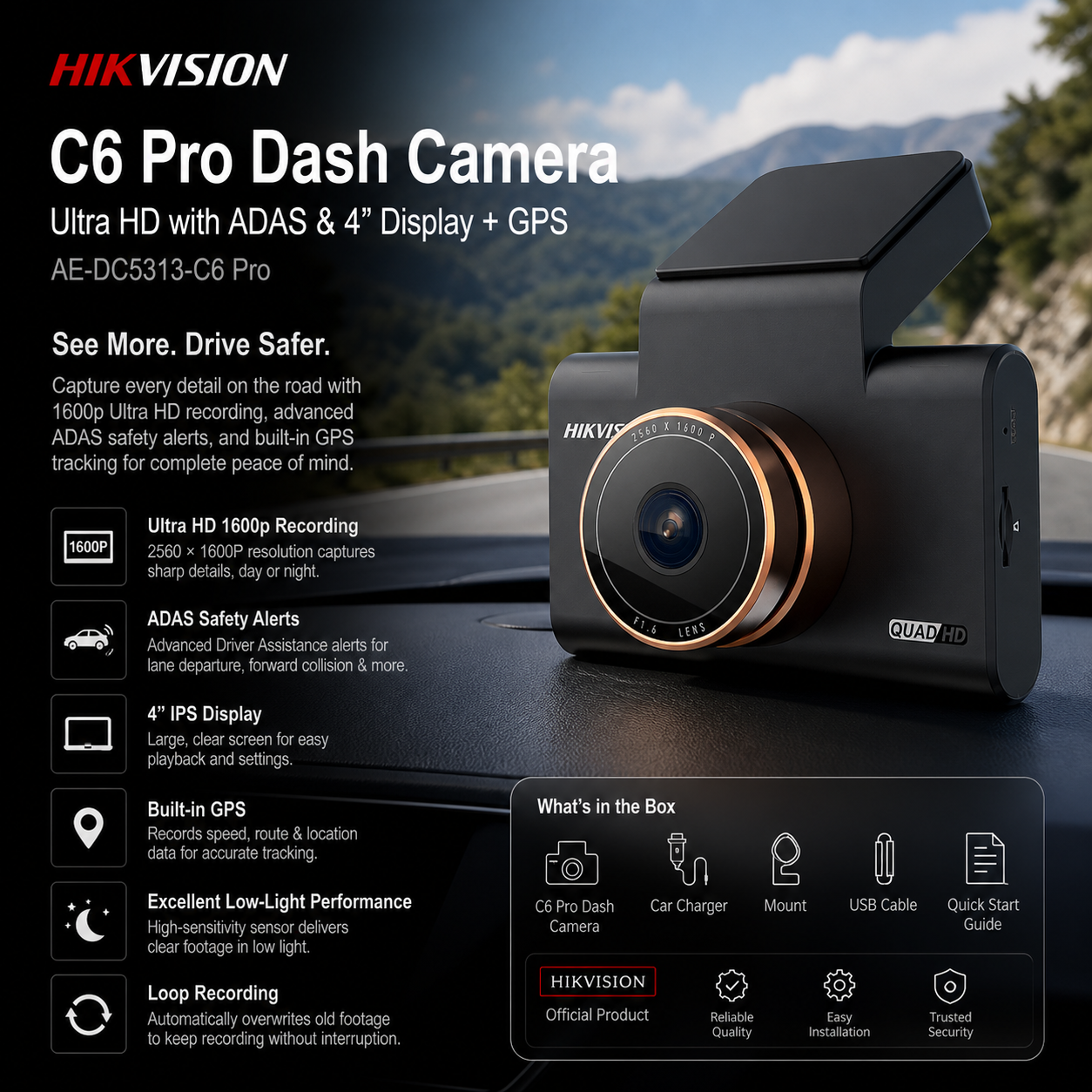 hikvision-c6-pro-dash-camera-ultra-hd-with-adas-4-display-gps