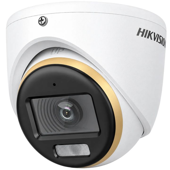 Hikvision 2 MP ColorVu Dual-light Fixed Turret Camera - Audio Camera