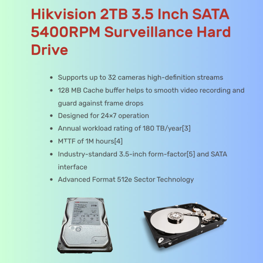 Hikvision 2TB Surveillance Hard Drive – SecurityKing
