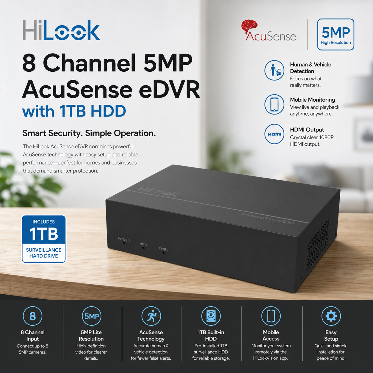 hilook-8-channel-5mp-acusense-edvr-1tb