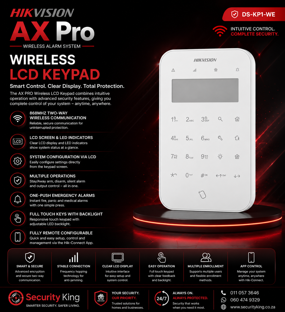 hikvision-ax-pro-wireless-led-keypad