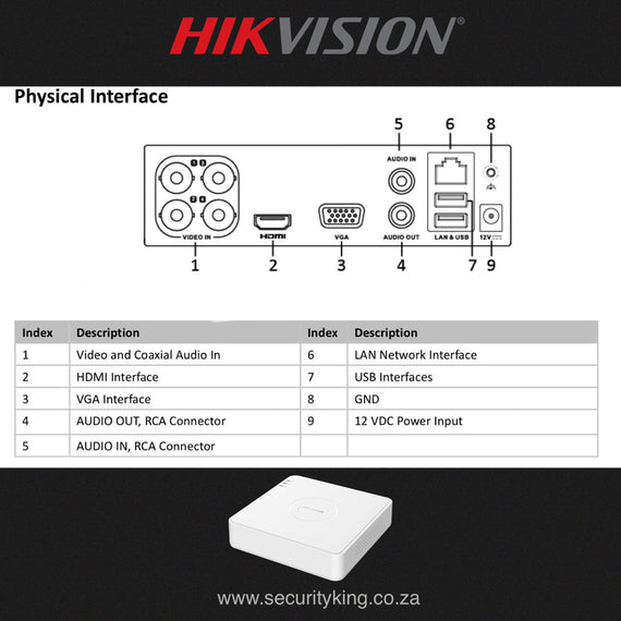 Hikvision 4 Channel 1080p Smart Hybrid Complete Kit - Audio camera