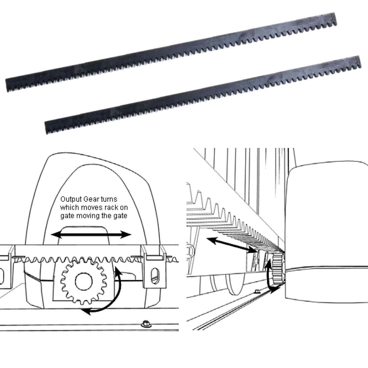 et-nice-drive-500-gate-motor-steel-rack-kit