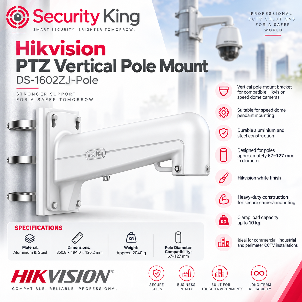 hikvision-ptz-vertical-pole-mount