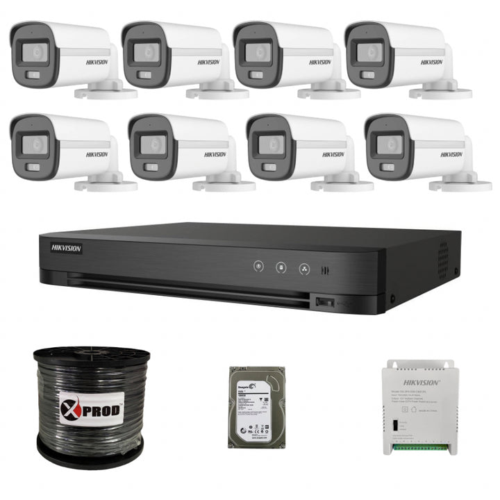 Hikvision 8 Channel 5MP AcuSense ColorVu Kit