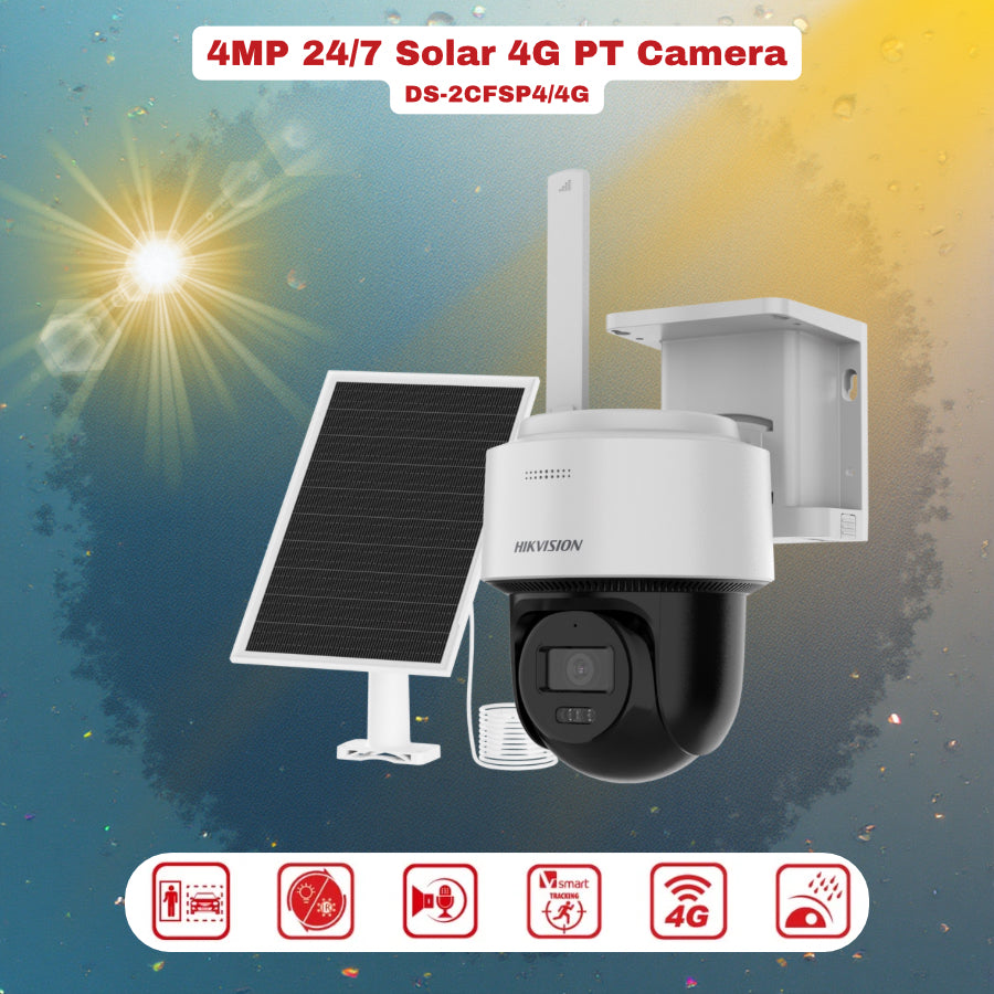 Hikvision 4MP 24/7 (AOV) Solar 4G PT Camera - SecurityKing