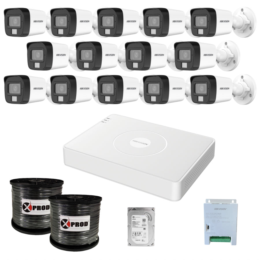 Hikvision 16 Channel Smart-Hybrid 1080p CCTV Audio Kit