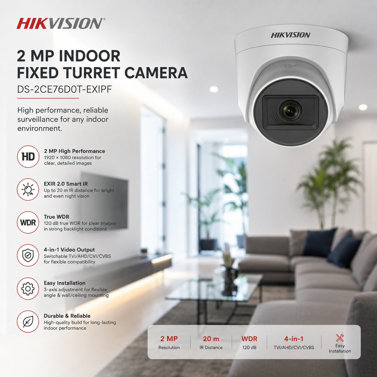 hikvision-2mp-indoor-fixed-turret-camera