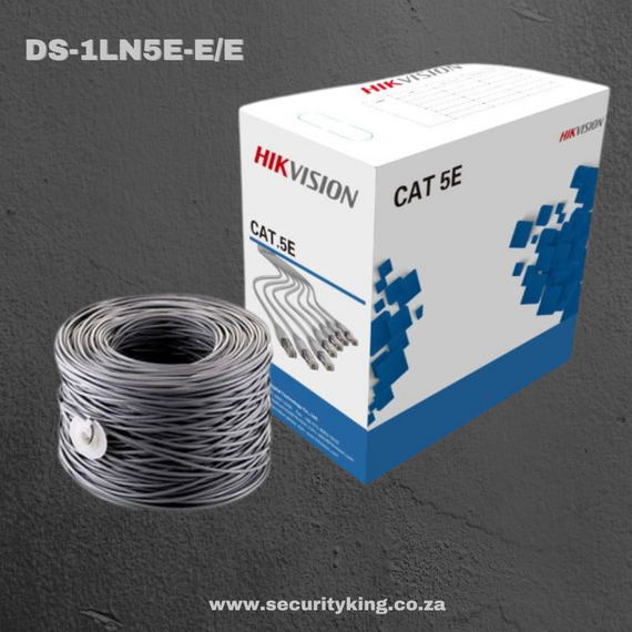 Hikvision 305m CAT5E UTP Network Cable (Solid Copper, 0.45 mm, CMX)