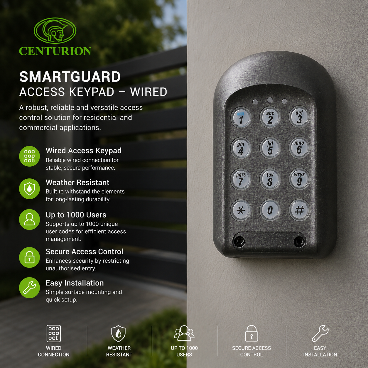 centurion-smartguard-access-keypad-wired