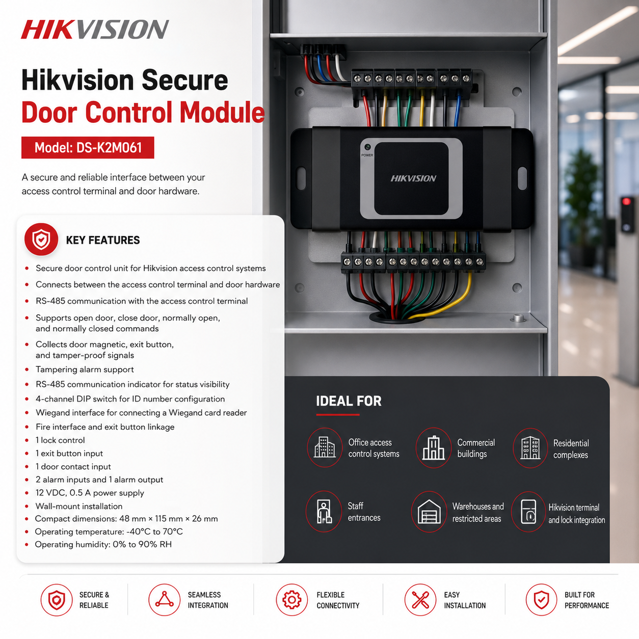Command Module Door Hikvision Secure Door Control Module – SecurityKing