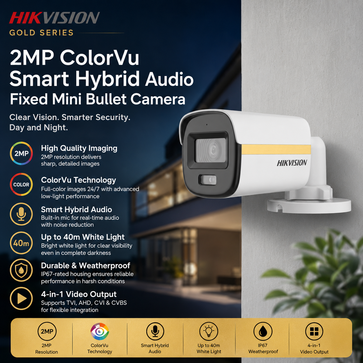 hikvision-2mp-smart-hybrid-audio-colorvu-fixed-mini-bullet-camera-gold-series