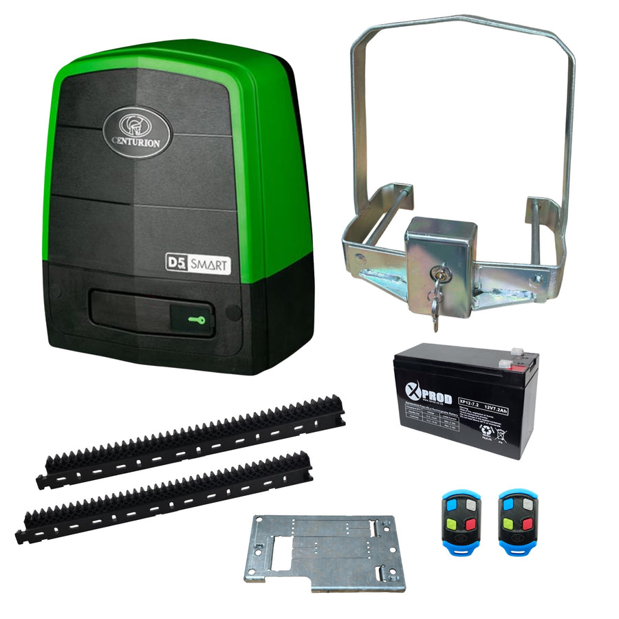 Centurion D5 Evo Smart Gate Motor Kit + AntiTheft Bracket SecurityKing