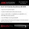 Hikvision 8 Channel AcuSense 4k NVR