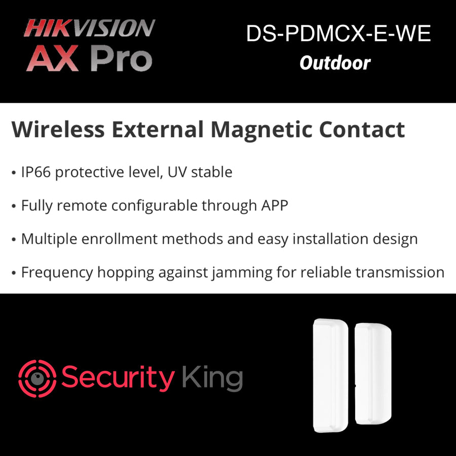 HIKVISION AX PRO Wireless External Magnetic Contact - SecurityKing