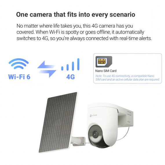 EZVIZ HB8 4G + WiFi  Smart Home Battery Camera Kit