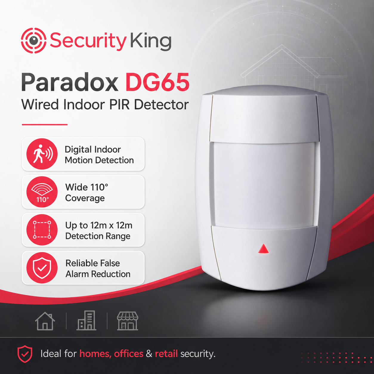 Paradox DG65 PIR Detector – SecurityKing