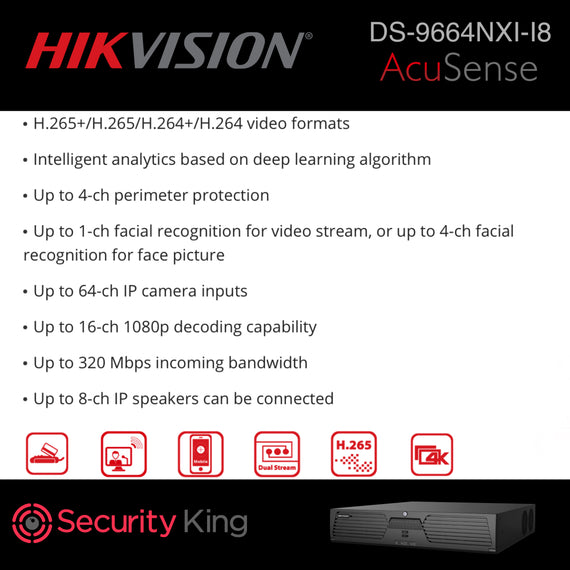 Hikvision 64 Channel AcuSense 4K NVR