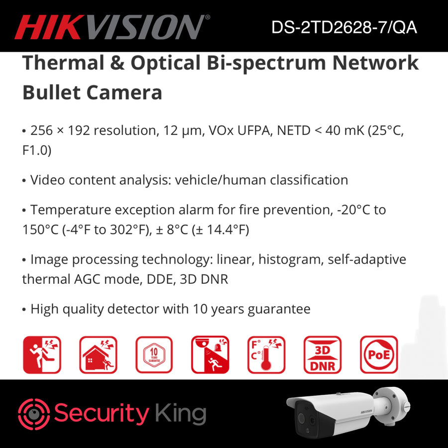 Heatproof Camera Hikvision Thermal & Optical Bi-spectrum Network Bullet Camera ...