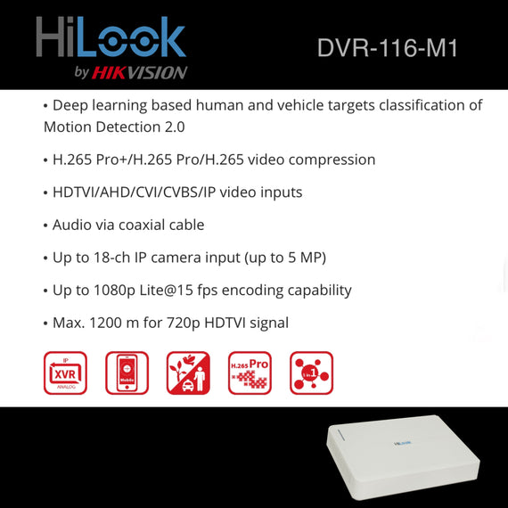 HiLook by Hikvision 16 Channel Smart Hybrid 1080P Kit