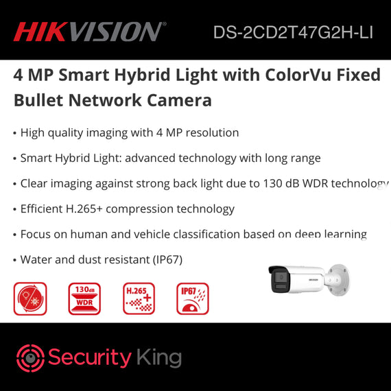 Hikvision 4MP Smart Hybrid ColorVu Bullet Network Camera