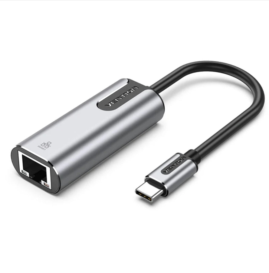 Vention USB-C to Gigabit Ethernet Adapter 0.15M Gray Aluminum