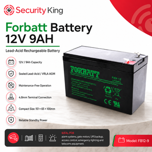 Forbat Forbatt 12V 9Ah Lead Acid Battery – SecurityKing