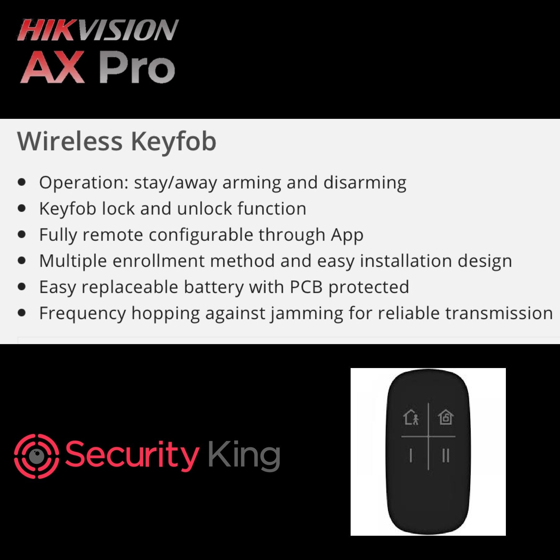 hikvision-ax-pro-wireless-keyfob-black