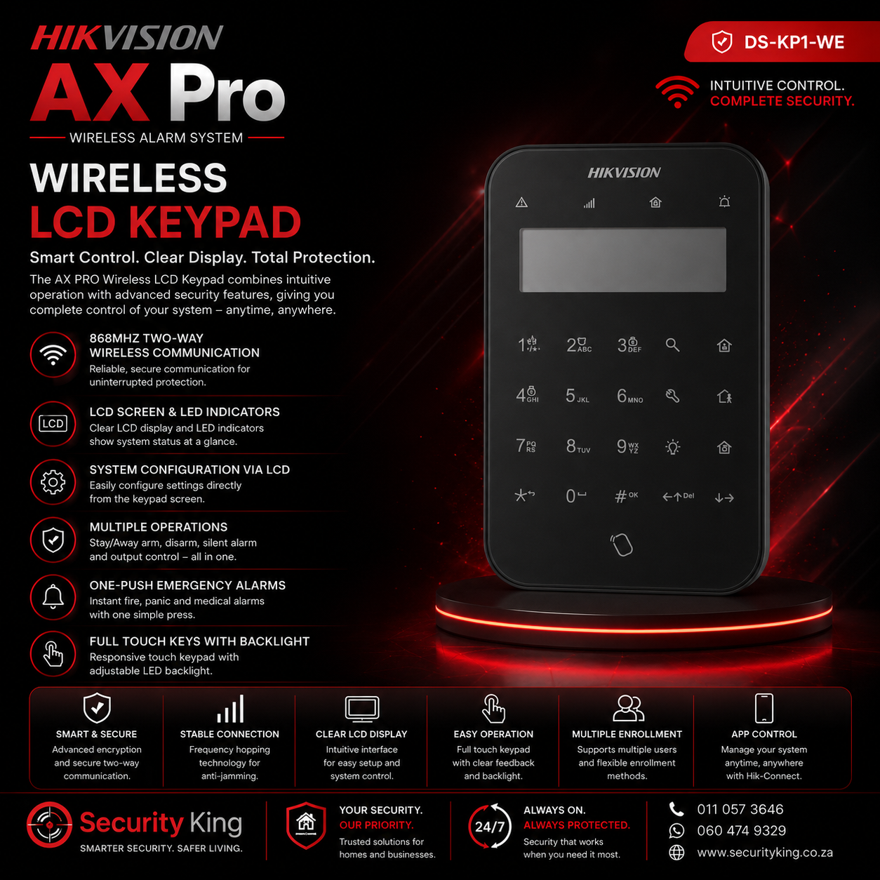 hikvision-ax-pro-wireless-lcd-keypad-black-series