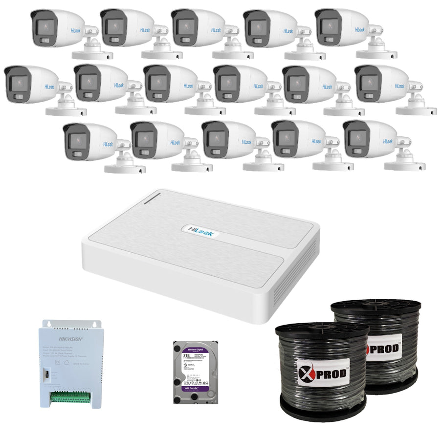 HiLook 16 Channel 1080P ColorVu Complete Kit