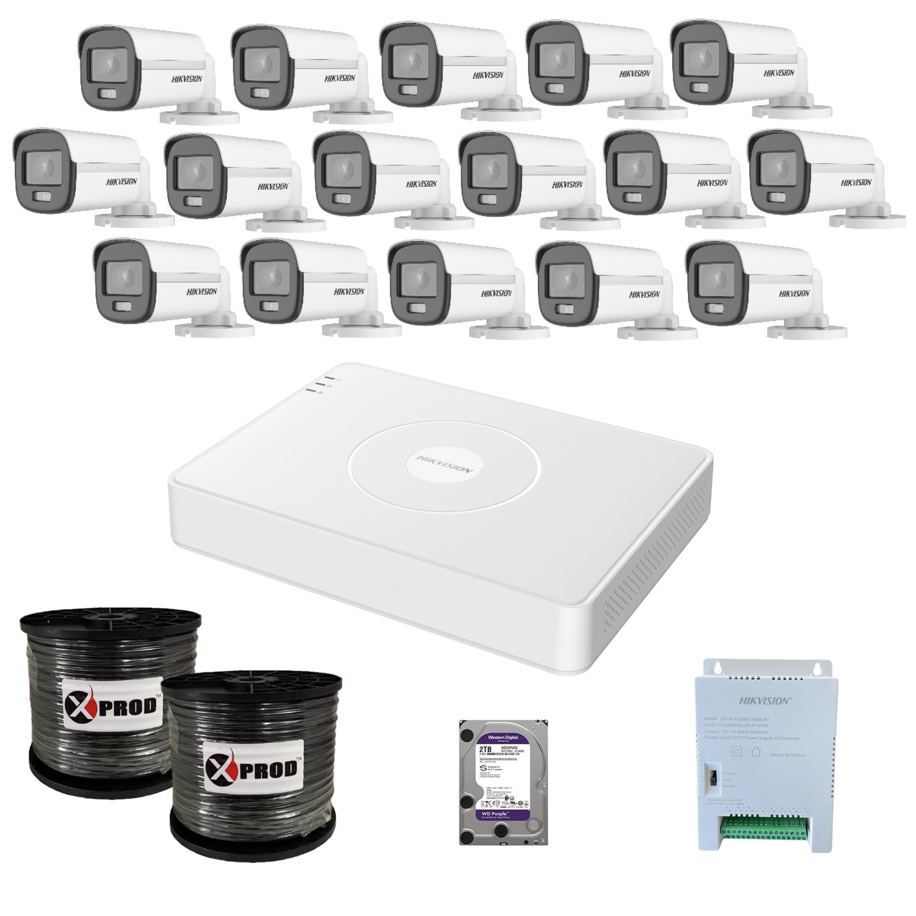 hikvision-16-channel-1080p-colorvu-smart-hybrid-complete-kit