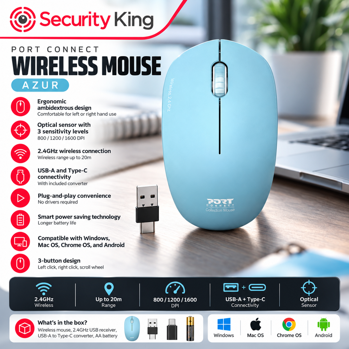 port-connect-wireless-mouse-azur