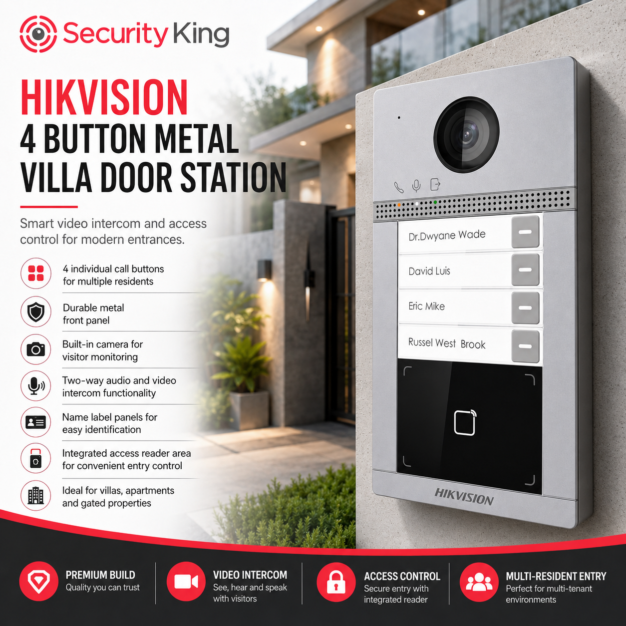 security-king-hikvision-4-button-metal-villa-door-station-intercom-system-shown-mounted-on-a-light-gray-exterior-wall-with-product-features-and-specifications-listed-on-the-left-side-of-the-image