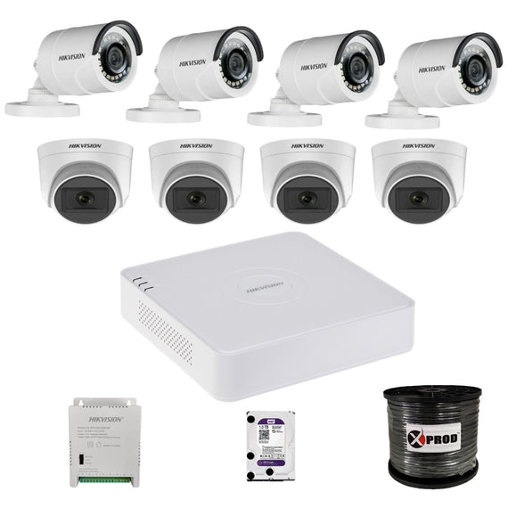 Hikvision 8 Channel 1080P Combo Complete Kit