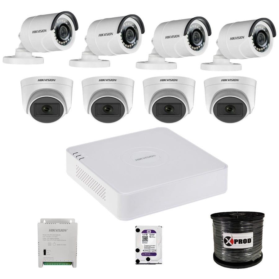 Hikvision 8 Channel 1080P Combo Complete Kit