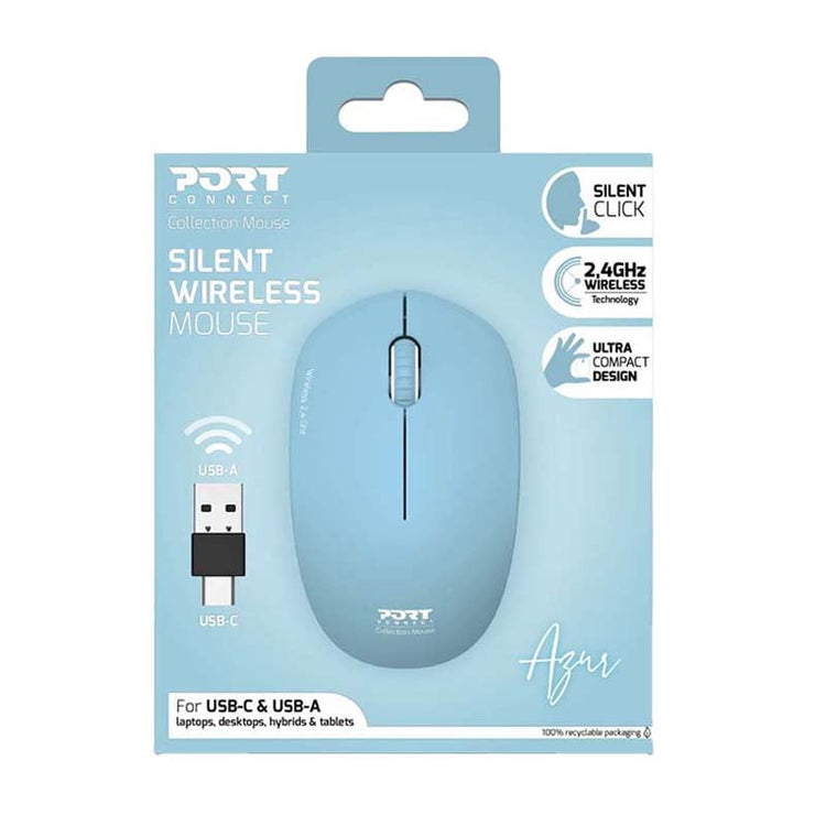 port-connect-wireless-mouse-azur