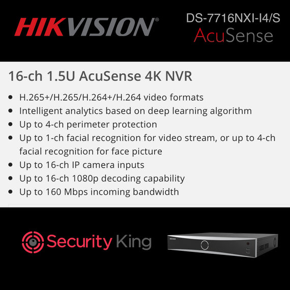 Hikvision 16Chn Acusense 4K NVR