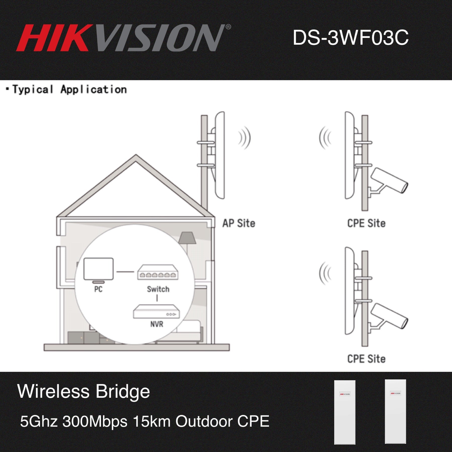 hikvision-5ghz-300mbps-15km-outdoor-wireless-cpe
