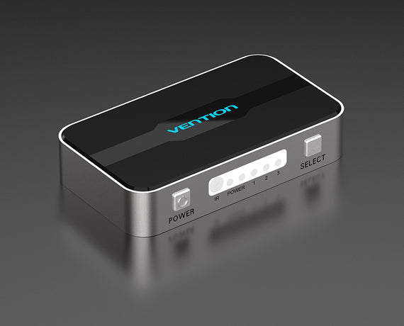 Vention 3 In 1 Out HDMI Switcher - Grey Metal