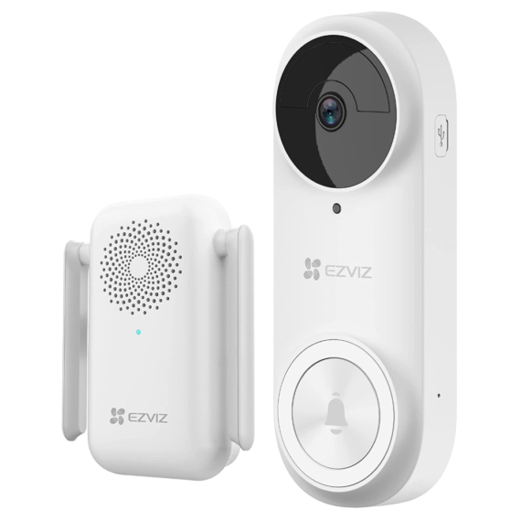 EZVIZ DB2 Pro 3K 5MP Battery-Powered Wireless Video Doorbell Kit with Chime