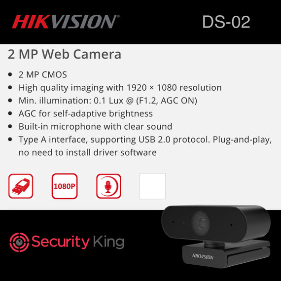 Hikvision 2MP Web Camera  DS-U02