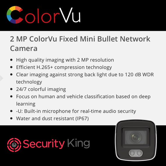 Hikvision 2MP ColorVu Bullet Network Camera