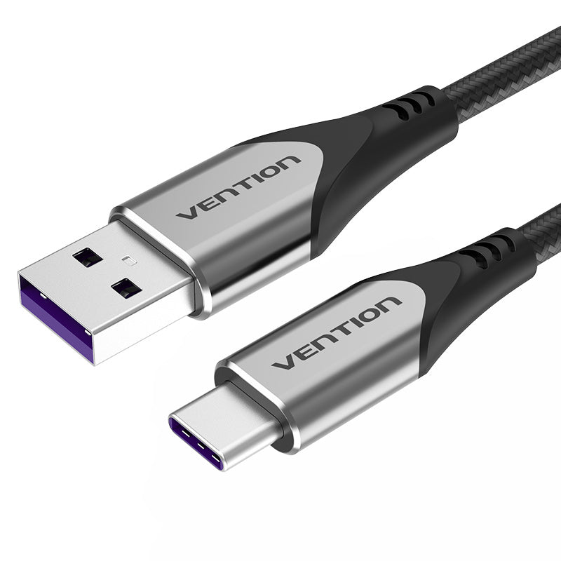vention-fast-charging-3a-usb-type-c-cable-1m-grey