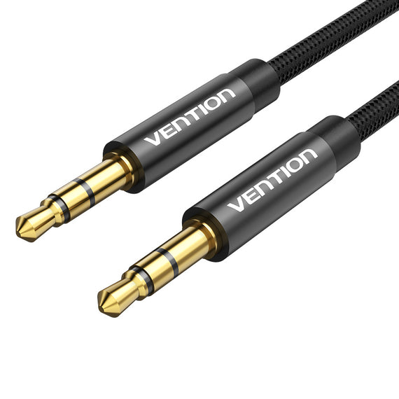 Vention Fabric Braided 3.5mm Male to Male Audio Cable 1.5M -Black