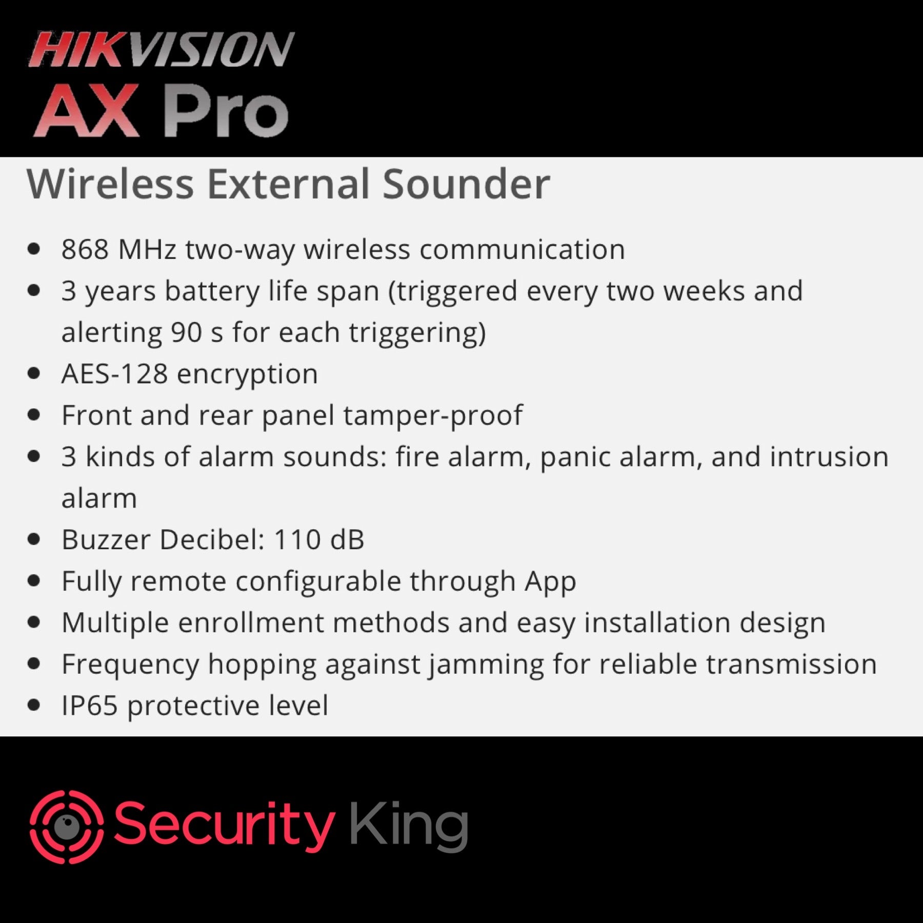hikvision-ax-pro-wireless-external-sounder