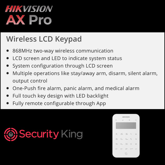 Hikvision AX PRO Wireless LCD Keypad